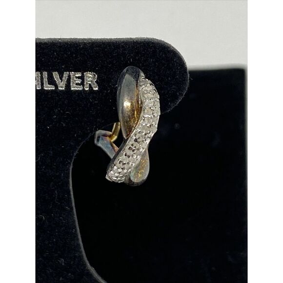 Victoria Townsend MCE12254 Diamond Hoop Earrings (1/2 Ct. T.w.) MSRP $200 JW5 - Picture 2 of 4